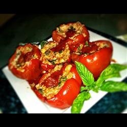 Bela's Stuffed Red Bell Peppers