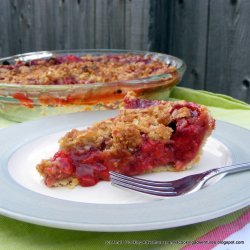 Crumble Top Rhubarb Pie