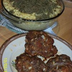 Italian Mini Meatloaves Macaroni and Three Cheeses