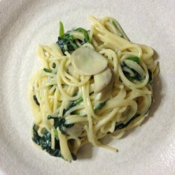 Spaghetti With Spinach and Mushrooms