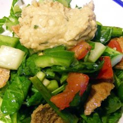 Fattoush Bread Salad With Hummus