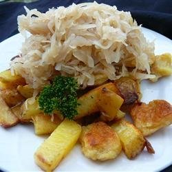 Knoephla, Potatoes and Sauerkraut