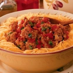 Sausage, Peppers and Spaghetti Squash