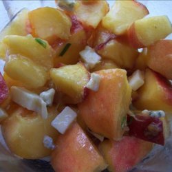 Tarragon Peaches With Crumbled Roquefort
