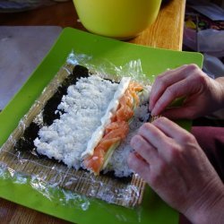 Smoked Salmon and Cream Cheese on Cucumber