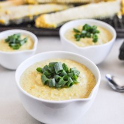 Spicy Sweet Corn and Poblano Soup