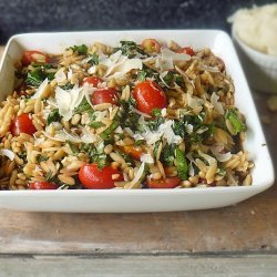Orzo With Spinach and Tomato