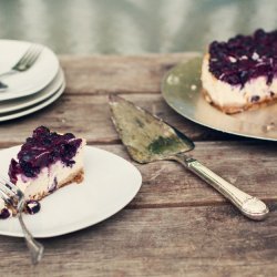 Cheesecake With Blueberry Topping