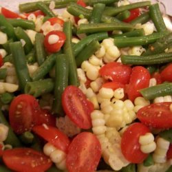 Jeanne's Green Beans, Corn and Cherry Tomato Salad