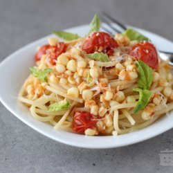 Corn, Tomato and Basil Pasta