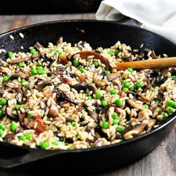 Risotto With Peas & Mushrooms