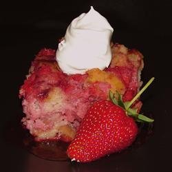 Strawberries and Cream Bread Pudding