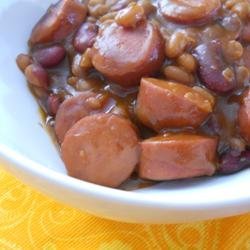 Blame the Dog Bean Casserole (Kielbasa and Bean Dish)