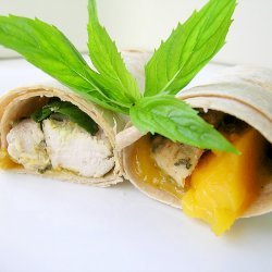 Chicken Wraps With Mango, Basil and Mint