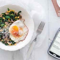 Eggs on Spinach