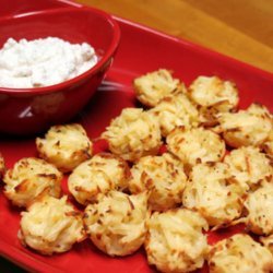 Mini Muffin Potato Tots With Horseradish Sauce