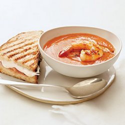 Gazpacho With Grilled Shrimp
