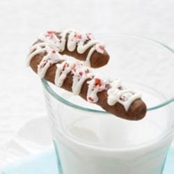 Chocolate-Candy Cane Cookies