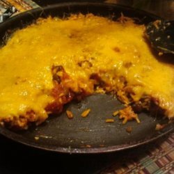 Anuj's Skillet Cheesy Beans and Rice