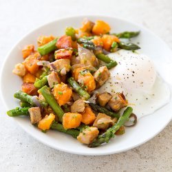 Ham and Potatoes With Asparagus