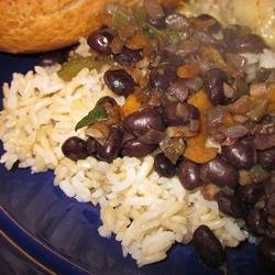 Easy Rum-Flavored Black Beans and Rice