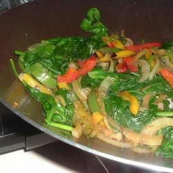 Spinach & Mixed Peppers