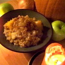 Apple-Pumpkin Risotto With Caramelized Onions (Vegan)