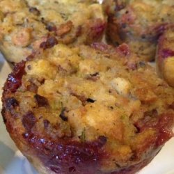 Cranberry-Stuffed Cornbread Stuffing Muffins