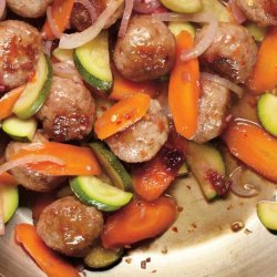 Sweet and Sour Meatballs With Plum