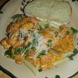 Chicken with Red Pepper Cream Sauce
