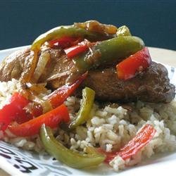 Aunt Jules' Balsalmic Chicken with Peppers