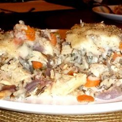 Chicken with Wild Rice and Vegetables Casserole