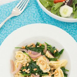 Tortellini With Spinach & Pine Nuts