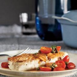 Halibut With Citrusy Tomatoes and Capers