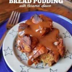 Pumpkin Bread Pudding W/ Caramel Sauce