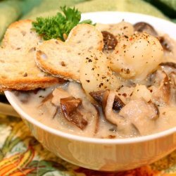 Baked Potato and Mushroom Soup