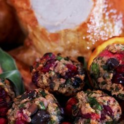 Stuffing Balls With Cranberries