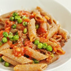 Penne With Sausage and Peas