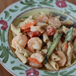 Shrimp and Pasta With Vegetables