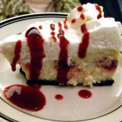 Lighter White Chocolate Raspberry Cheesecake