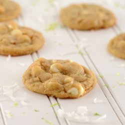 Coconut Lime White Chocolate Cookies