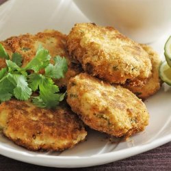 Salmon Cakes With Chilli Salt Chips
