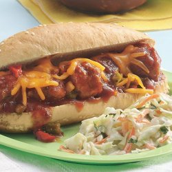 Honey Barbecue Meatball Sandwiches