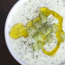 Chilled Lemon Cucumber and Yogurt Soup