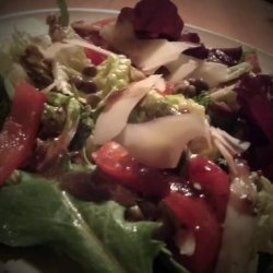 Red Leaf Lettuce With Roasted Red Pepper Salad