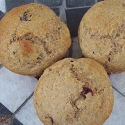 Applesauce Wheat Blueberry Muffins