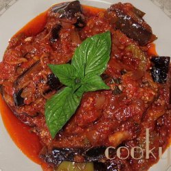 Eggplants and Peppers With Basil