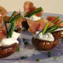 Garlic and Herb Stuffed Mushrooms With Prosciutto