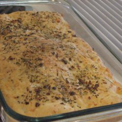 No-Knead Garlic-Cheese Flatbread