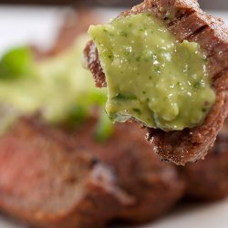 Grilled Steak With Avocado Sauce